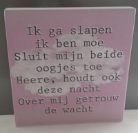 Ik ga slapen, ik ben moe... (20x20cm) meisje